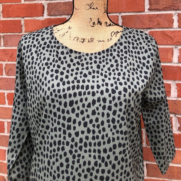 Catwalk Junkie Leopard Print Small 3/4 Sleeve Top - Picture 2 of 7